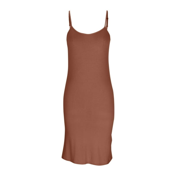 Camisolas cortas de moda para mujer, vestido liso sin mangas, camisero con cuello redondo y tirantes ajustables, bralette de poliéster para mujer