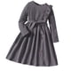 thumbnail image 1 of Gibobby Vestido de Navidad Vestido de otoño-invierno para niña pequeña, vestido suéter de punto de Color sólido de manga larga para niña, vestidos, trajes de falda (Gris, 4-5 años), 1 of 5