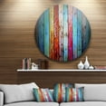 thumbnail image 2 of Designart 'Vintage Wooden Pattern' Metal Wall Art, 2 of 3