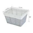 thumbnail image 3 of Mainstays Large Gray Twisted Paper Rope Decorative Storage Basket with Removable Liner, 16 in x 9.7 in x 13.4 in, 3 of 13