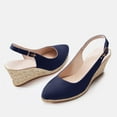 thumbnail image 4 of Womens Wedge Sandals Espadrilles Closed Toe Slingback Buckle Strap Comfortable Casual Summer Wedges Shoes, 4 of 5