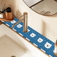 thumbnail image 2 of Yayeee Faucet Mat for Kitchen Sink 30" Diatomite Long Splash Guard Pad, Blue Polar Bear, 2 Pack, 2 of 7