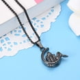 thumbnail image 2 of Angel Cremation Urn Necklace for Ashes Angel & Moon Urn Necklaces Cremation Necklack Locket Stainless Steel Keepsake Waterproof Memorial Pendent, 2 of 6