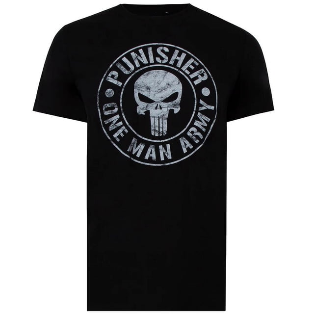 The Punisher - Camiseta One Man Army para Hombre (Negro)