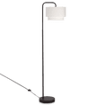thumbnail image 1 of Bouclair Black Metal Floor Lamp with White Shade, 1 of 10