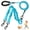 Blue, variant on Jewyow Double Dog Leash, 360° Swivel Tangle Free Bungee Walking Training for Large Medium Dogs, Reflective Dog Leash for 2 Dogs, Pink