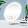 thumbnail image 1 of SNNROO 6inch Compact Rechargeable LED Lighted Magnifying Makeup Mirror - 10X  20X  30X Magnification  Travel  Handheld  Hanging  Pocket Mirror with Bright Illumination - Perfect Gift for, 1 of 7