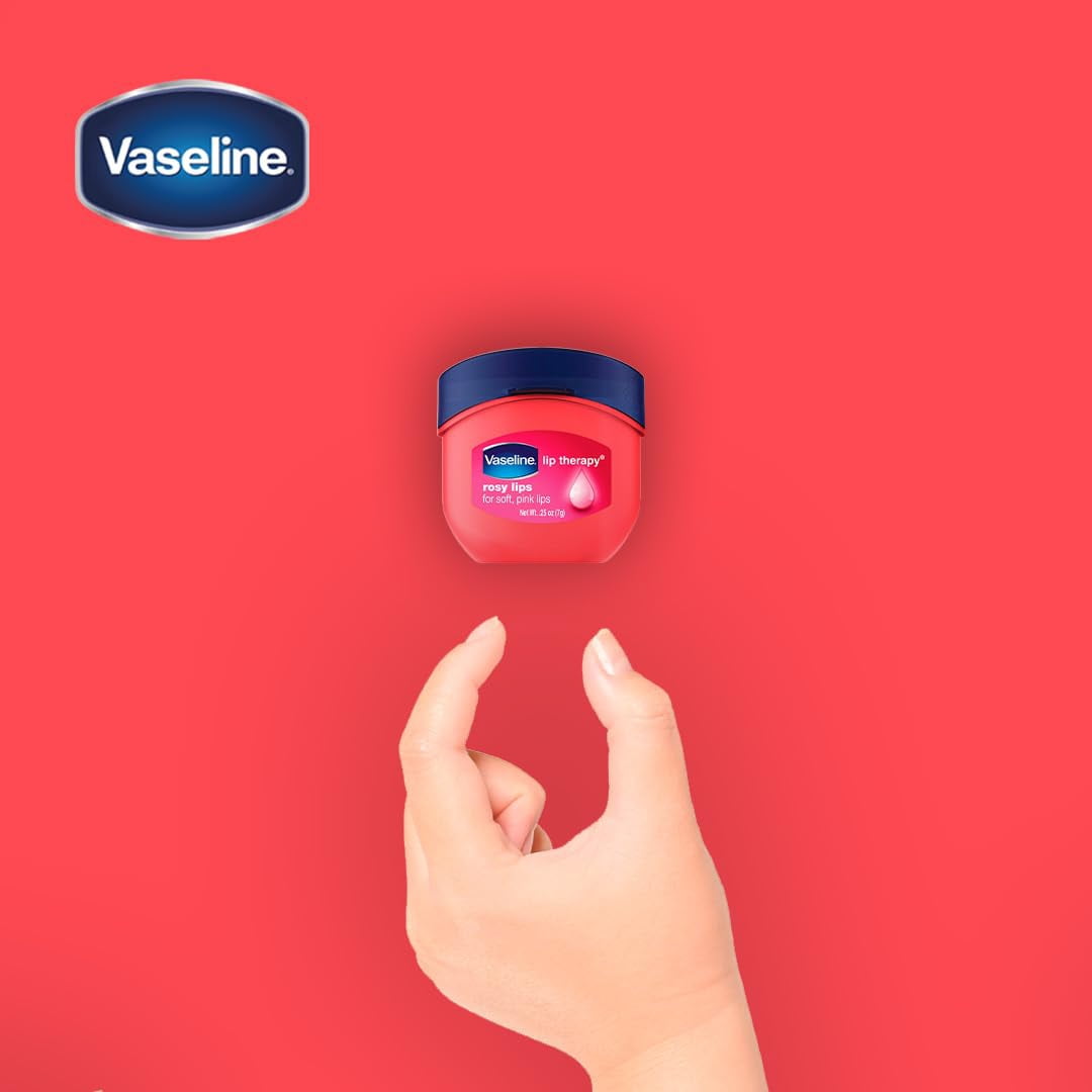 Vaseline Lip Therapy Tinted Lip Balm Mini, Rosy,0.25 Ounce (Pack Of 8)