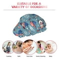 thumbnail image 7 of KLL Independence With Gnome Pattern Shower Cap & Bath Cap for Women,Reversible Oversized Waterproof Shower Caps for all Hair Lengths,Elastic Reusable Bathing Hair Cap, 7 of 7