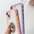thumbnail image 3 of Cute Candy iPhone 14 Plus Clear Case,360° Rotatable Kickstand Holder Military Grade Dropproof Shockproof Slim Soft Silicone Protective Phone Cases Cover 6.7"(Purple), 3 of 9