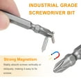 thumbnail image 4 of Uxcell 2pcs Magnetic Double Ended Screwdriver Bit 6mm PH2 6" Length 1/4" Hex Shank S2 Steel Two Sided Phillips Cross Screw Driver Bit, 4 of 8