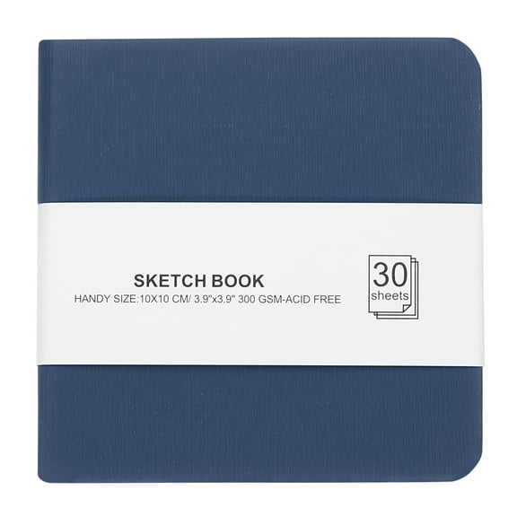 Uxcell 30 Sheet 300GSM/140lb Watercolor Sketchbook, Dark Blue