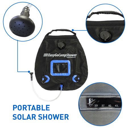 Easygo Camp Shower 5 Gallon Portable Shower - Solar Heated Camping Water Bag