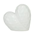 thumbnail image 6 of 8" x 8" White Porcelain Dimensional Angled Origami Inspired Heart Sculpture, by DecMode, 6 of 7