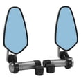 thumbnail image 5 of Espejo retrovisor de motocicleta Asistente de marcha atrás Vidrio azul 360 grados giratorio Universal para soporte de 8 mm / 10 mm Plata, 5 of 5