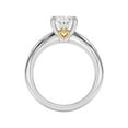 thumbnail image 2 of Divine Jewel 1.6 Ct Lab Created Diamond Engagement Ring - 14K White Gold Plated Ring - Oval Cut Ring for Women's - Gorgeous Wedding Proposal Ring - Anniversary Gifts - Two Tone Ring - As Per Image, 2 of 4