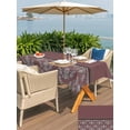 thumbnail image 4 of Outdoor Tablecloth with Umbrella Hole and Zipper, Boho Red Brown Flower Rectangle Table Cloth 60x120 Inch Waterproof Tablecloth, Abstract Bohemia Pesley Floral Picnic Table Cover for Patio Camping, 4 of 7
