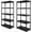 5-Tier (2 Pack), variant on CX 5-Tier (72”H x 36”W x 18”D) Plastic Storage Shelving Unit (Black), Heavy Duty, 150lbs Per Shelf Capacity, Indoor/Outdoor Storage and Organization in Home, Garage, Office with Easy Assembly