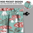 thumbnail image 2 of Mushroom (16) Kitchen Curtains 54x18 Inch Window Curtain over Sink Short Tier for Bathroom Cafe Rod Pocket Kitchen Decor Living Room Window Treatment Fabric 1 Panel, 2 of 3