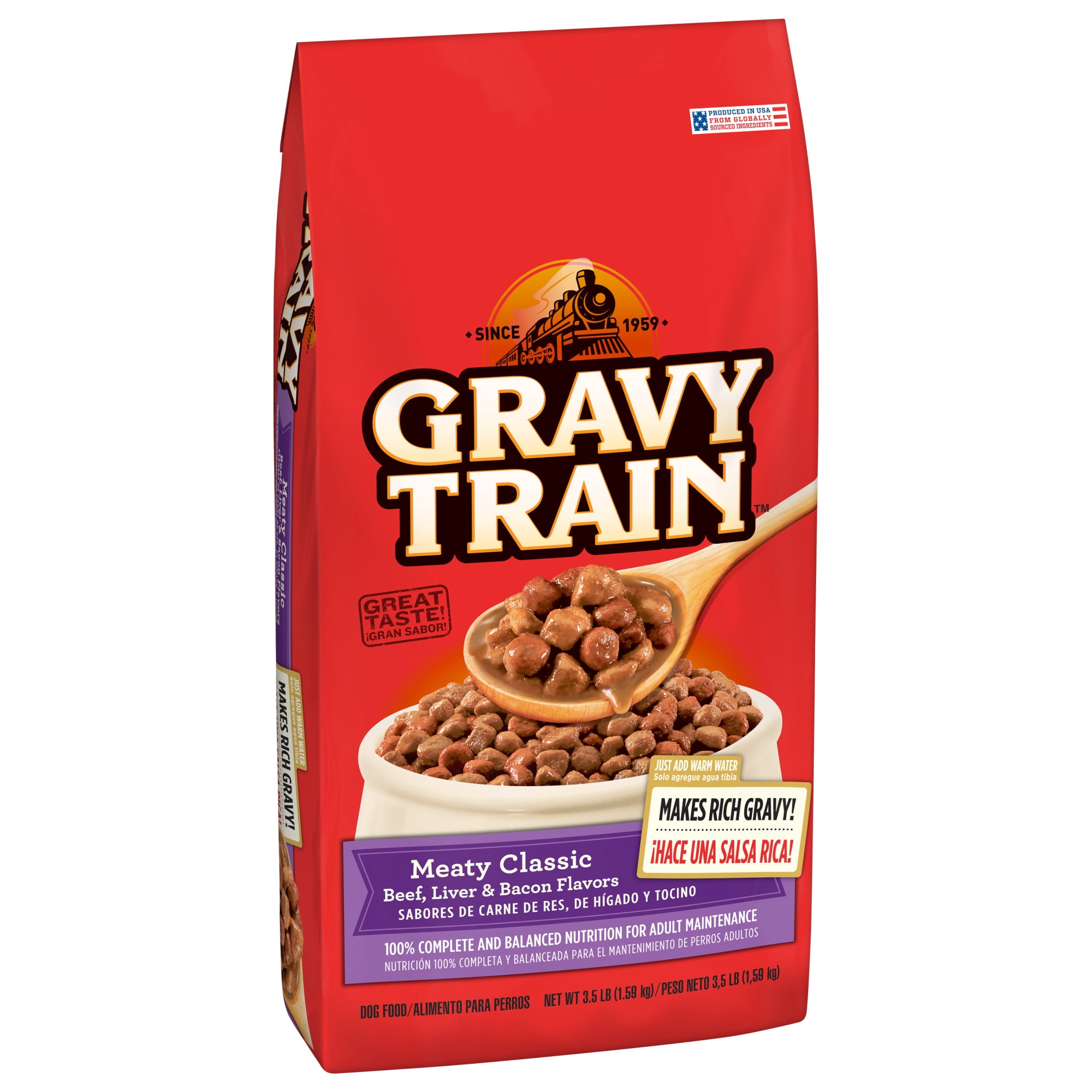 Gravy Train Meaty Classic Beef, Liver & Bacon Flavor Dry Dog Food, 3.5 lb. Bag