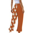 thumbnail image 3 of Orange Women's Comfy Pajama Long Pants Baggy Sweatpants Lounge Sweat Pant Active Jogging Fall Clothes Pajama Pants Women 2XL, 3 of 6