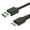 Black 60cm, variant on Lomubue USB 3.0 A Male to Micro B Male Data Sync Adapter Cable for Mobile Hard Disk SSD