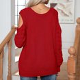 thumbnail image 5 of Women's Casual Crew Neck Fall Sweaters, Women Buttons Off Shoulder Knit Pullover Tops Fashion Long Sleeve Sweaters for Women Trendy 2023, 5 of 5