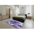 thumbnail image 5 of Ahgly Company Machine Washable Indoor Rectangle Transitional Purple Mimosa Purple Area Rugs, 2' x 4', 5 of 7