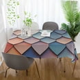thumbnail image 3 of Yayeee Tablecloths 54" x 54" Rectangle Wrinkle Resistant Party Table Cover, Blue Art Pattern, 3 of 8