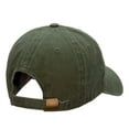 thumbnail image 4 of Pine Cone Embroidered Washed Solid Pigment Dyed Cotton Twill Brass Buckle Cap - Olive OSFM, 4 of 5