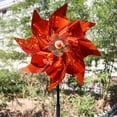 thumbnail image 2 of Red Pinwheel Wind Spinner for Outdoor Garden Decor, Durable Plastic Yard Ornament for Kids and Adults, Weather-Resistant Decorative Stake for Lawn, Patio, Party, and Holiday Events, 12 Inch Diameter, 2 of 3