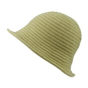 WITHMOONS Winter Wool Womens Knitted Bucket Hat Bowler Fedora SLB1246 (Olive)