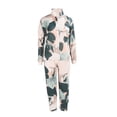 thumbnail image 1 of Conjunto de pijama de dos piezas Nikou para mujer manga larga bolsillo en el pecho cuello vuelto pantalones largos Estampado floral L, 1 of 15