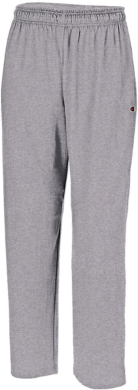 Champion P7309 Authentic Men's Open Bottom Jersey Pants Oxford Grey ...