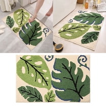 Leaf Carpet*1 Piece Bathroom Runner Rug Bathroom Anti Slip Carpet Bathtub Absorbent Carpet Kitchen Quick Drying Carpet Entrance Mat Velvet Carpet Flower Carpet Carpet (4 15.7X23.6'')