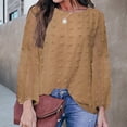 thumbnail image 2 of Blusa holgada con cuello redondo y lunares, blusa de manga larga transpirable a la moda para citas, 2 of 5
