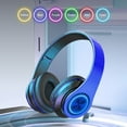 thumbnail image 5 of Hwkond Headphones Wireless Bluetooth Headphones Wireless Bluetooth Headset Subwoofer Bluetooth 5.2 Mobile Computer Game Music Sports Game Headphones Wtih LED Light on Clearance, 5 of 7
