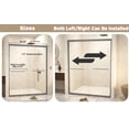 thumbnail image 4 of 56-60 in.W x 72 in.H Double Sliding Framed Shower Door,Clear Tempered Glass,Stainless Steel Frame,Grey, 4 of 9
