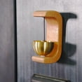 thumbnail image 4 of Timbre De Puerta De Entrada, Haya Y Latón, Uso Versátil, Timbre De Comerciante, Sonido Agradable Para Habitación, Porche, Refrigerador, 4 of 7