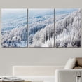 thumbnail image 2 of wall26 Canvas Print Wall Art Set Aerial View Winter Snow Tree Forest Nature Wilderness Photography Realism Rustic Landscape Colorful Cool for Living Room, Bedroom, Office - 24"x36" x 3, 2 of 5