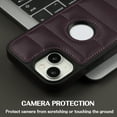 thumbnail image 5 of Allytech Business Case for iPhone 14 Plus, Premium Vegan PU Leather Luxury Elegant Slim Fit Shell, Logo Hollow View Shockproof Non-Slip Protective Cover for iPhone 14 Plus - Purple, 5 of 6