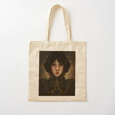 Wednesday Adams Fanart In Goth Prom Dress Snakes In Emerald Beetle Broach Cotton Tote Bag Canvas Tote Bag  Family Gift For Mother  Her