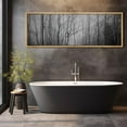 thumbnail image 2 of IDEA4WALL Extra Large Framed Canvas Print Wall Art Misty Forest Photography View Classic Fine Art Black and White Landscape Retro Wall Decor Oversized Artwork for Rooms - 60"x20", 2 of 5