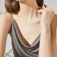 thumbnail image 4 of AOOOWER 3 Hearts Choker Necklace Stainless Steel Neck Ornament Trendy Women's Neck Chain, 4 of 18