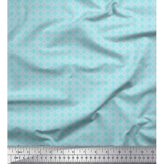 Soimoi Rayon Fabric Knitted Shirting Printed Fabric 1 Yard 42 Inch Wide