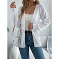 thumbnail image 5 of MESSUEN Long Sweater Cardigan Women Open Weave Sweaters for Women Long Sleeve Sweaters for Women Womens Summer Shirts Women Basic Tops Cardigan Women Sleeveless Summer Tops for Women White L, 5 of 8