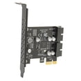 thumbnail image 1 of USB 3.2 Gen1 PCIe Card, 19PIN PCIE To USB 3.2 Expansion Card High Power Plug And Play  For Small Chassis 19PIN Black Board, 1 of 8
