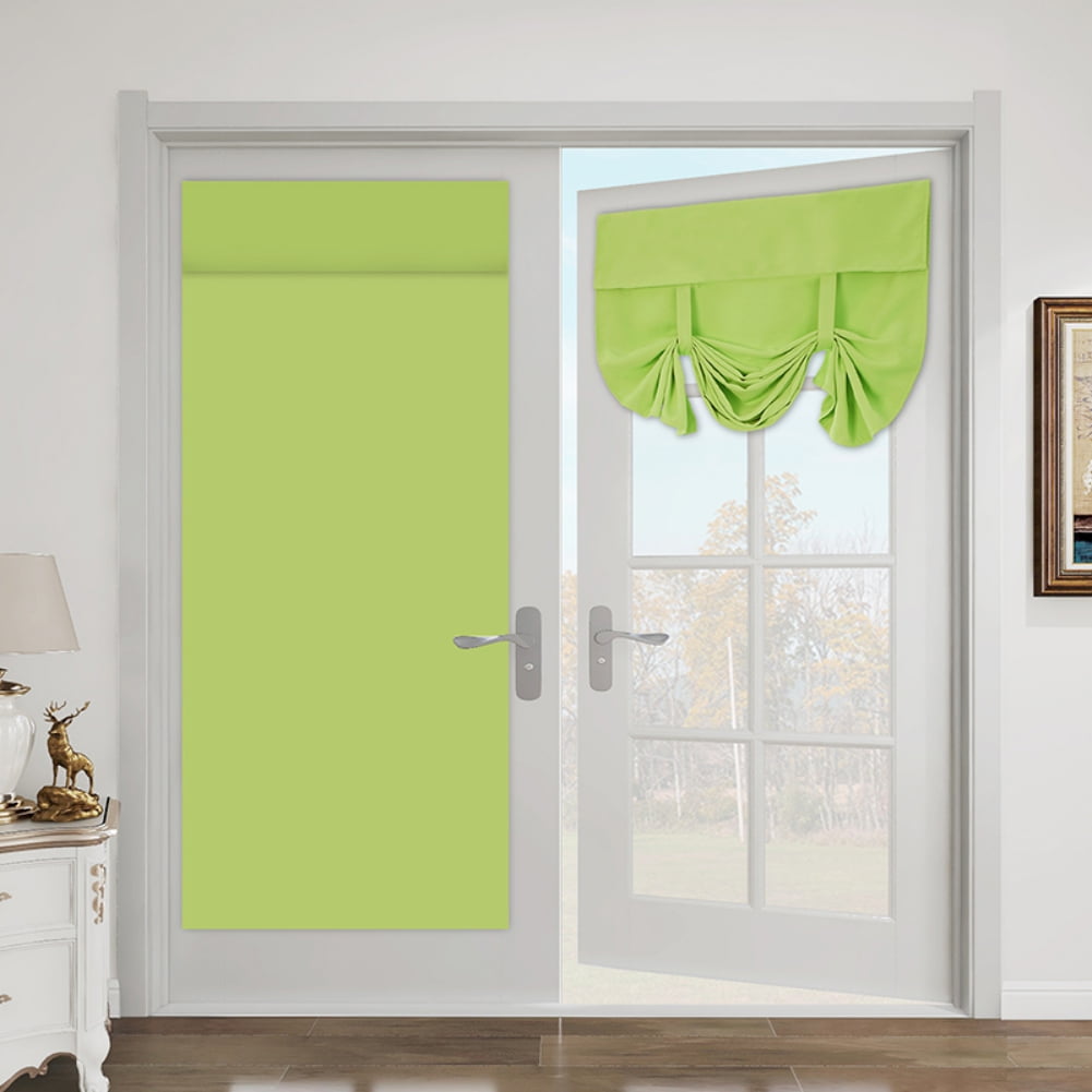 Natural Linen Blended Door Curtain Privacy French Door Curtain Light