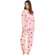 thumbnail image 1 of Pijama de Franela Allegra K Lindo Impreso manga larga Top y Pantalones Para Dormir Suave Conjuntos Invierno Fresa Rosa XXL, 1 of 6