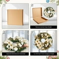 thumbnail image 6 of 24 in Christmas Wreath with Lights for Front Door, Pre-Lit Christmas Wreath, Battery Operated, Lighted Xmas Door Wreath with Ball Ornaments for Christmas Door Fireplace Decor, White, 6 of 9